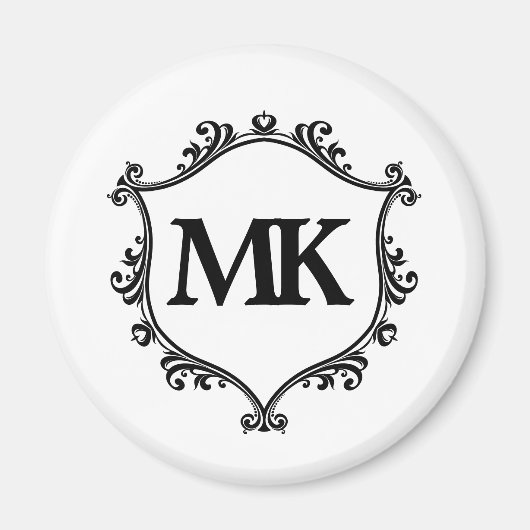 Vintages Royal Schild personalisierter Name Monogr Magnet (Vorne)