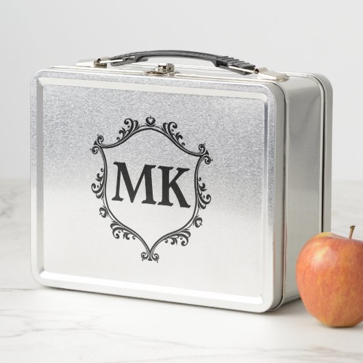 Vintages Royal Schild personalisierter Name Monogr Metall Brotdose (Beispiel)