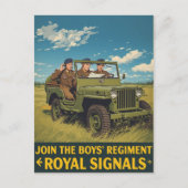 Vintages Royal Signals Rekrutierung Plakat Postkarte (Vorderseite)