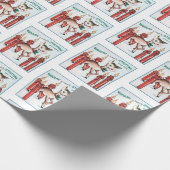 Vintages Rudolph Strutwrapping-Papier Geschenkpapier (Ecke)
