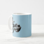 Vintages Rugby-Spiel Kaffeetasse (Vorderseite Links)