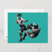 Vintages Rugby-Spiel Postkarte (Vorne/Hinten)