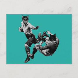 Vintages Rugby-Spiel Postkarte