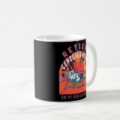 Vintages Ruhestand Kaffeetasse (VorderseiteRechts)
