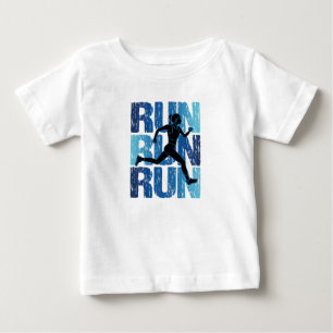 Vintages Runner Girl - Run Run Baby T-shirt