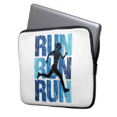 Vintages Runner Girl - Run Run Laptopschutzhülle (Vorderseite Links)