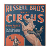 Vintages Russell Brothers Circus Poster. Fliese (Vorderseite)