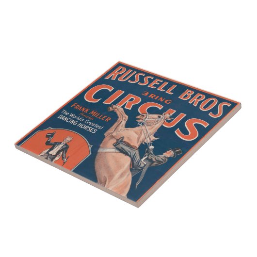 Vintages Russell Brothers Circus Poster. Fliese (Seite)
