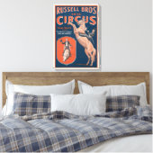 Vintages Russell Brothers Circus Poster. Leinwanddruck (Insitu (Schlafzimmer))
