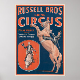 Vintages Russell Brothers Circus Poster. Poster