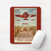 Vintages Russisches Luftfahrt-Monogramm-Mousepad Mousepad (Mit Mouse)