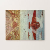 Vintages russisches Luftfahrtkunstpuzzlespiel Puzzle (Horizontal)