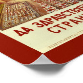 Vintages russisches Propagandaposter Poster (Ecke)