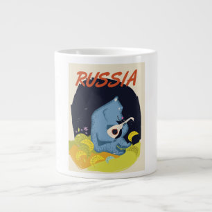 Vintages Russland Reiseplakat für Bären Jumbo-Tasse