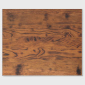 Vintages rustikal-braunes Brennholz Geschenkpapier (Flach)