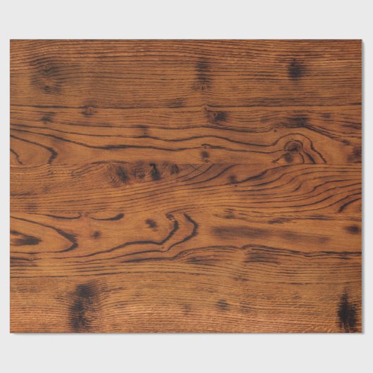 Vintages rustikal-braunes Brennholz Geschenkpapier (Flach)