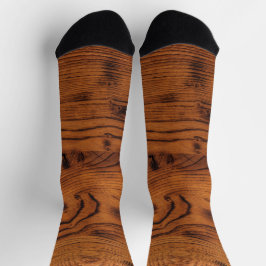 Vintages rustikal-braunes Brennholz Socken