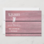 Vintages rustikales Abschluss Foto Save the Date Einladung (Rückseite)