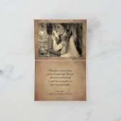 Vintages rustikales Altbau Viktorianische Hochzeit Dankeskarte (Innenseite)