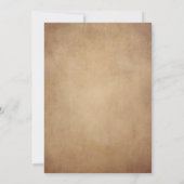 Vintages rustikales Altbau Viktorianische Hochzeit Einladung (Rückseite)