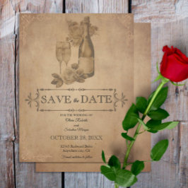 Vintages rustikales Altbau Viktorianische Hochzeit Save The Date