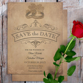 Vintages rustikales Altbau Viktorianische Hochzeit Save The Date