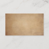 Vintages rustikales altes Rezept für die Braut Begleitkarte (Rückseite)