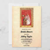 Vintages rustikales Altromanisches Coupé-Brautpart Einladung (Vorderseite)