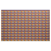 Vintages rustikales Auto und Garage, Stoff (Yard (91,4 cm))