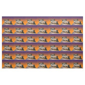 Vintages rustikales Auto und Garage, Stoff (Fat Quarter (45,7 x 55,9 cm))