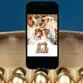 Vintages Rustikales Beige OsterFoto Personalisiert Feiertagskarte