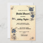 Vintages rustikales botanisches Boho Floral-Brautp Einladung (Vorderseite)