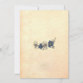 Vintages rustikales botanisches Boho Floral-Brautp Einladung (Rückseite)