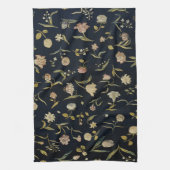 Vintages rustikales Botanisches Muster Geschirrtuch (Vertikal)