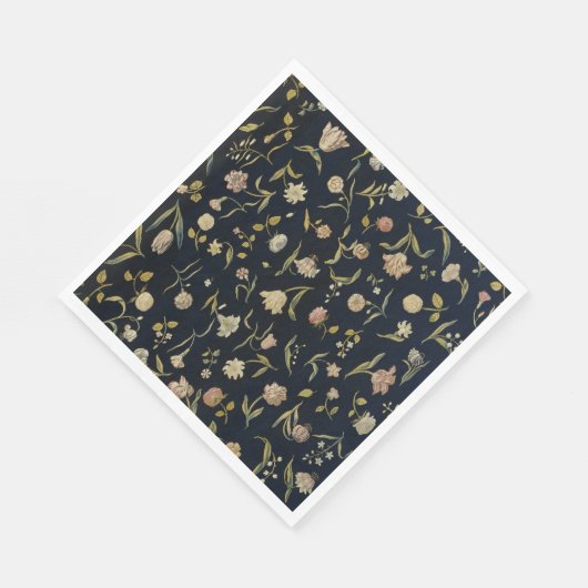 Vintages rustikales Botanisches Muster Serviette (Ecke)
