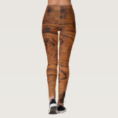 Vintages rustikales Braunholz Monogramm Leggings (Rückseite)