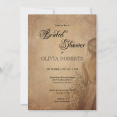 Vintages rustikales Brautparty Einladung (Vorderseite)