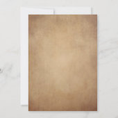 Vintages rustikales Brautparty Einladung (Rückseite)