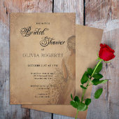 Vintages rustikales Brautparty Einladung