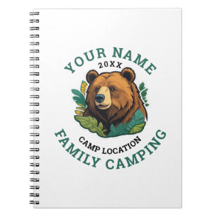 Vintages Rustikales Camping Notizblock