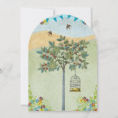 Vintages rustikales Chic Brautparty Birdcage Jagd Einladung (Rückseite)