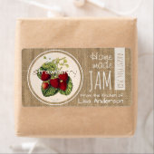 Vintages rustikales Erdbeerjam personalisiertes H- (Insitu)