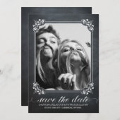 Vintages rustikales Foto Ankündigung Datum freihal (Vorne/Hinten)