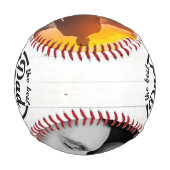 Vintages rustikales Foto mit dem besten Vater Baseball (Rückseite)