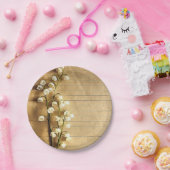 Vintages rustikales Gold und weiße Lilie mit Pappteller (Party)