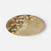 Vintages rustikales Gold und weiße Lilie mit Pappteller (Schrägansicht)