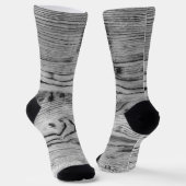 Vintages rustikales, graues, schwarzes Brennholz M Socken (Gewinkelt)