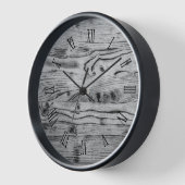 Vintages rustikales graues schwarzes Brennholz röm Uhr (Winkel)