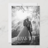 Vintages rustikales Hochzeitsfest-Foto Dankeskarte (Vorderseite)