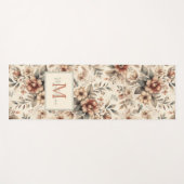 Vintages rustikales Hübsches Blumenmuster Yogamatte (Vorderseite (Horizontal))